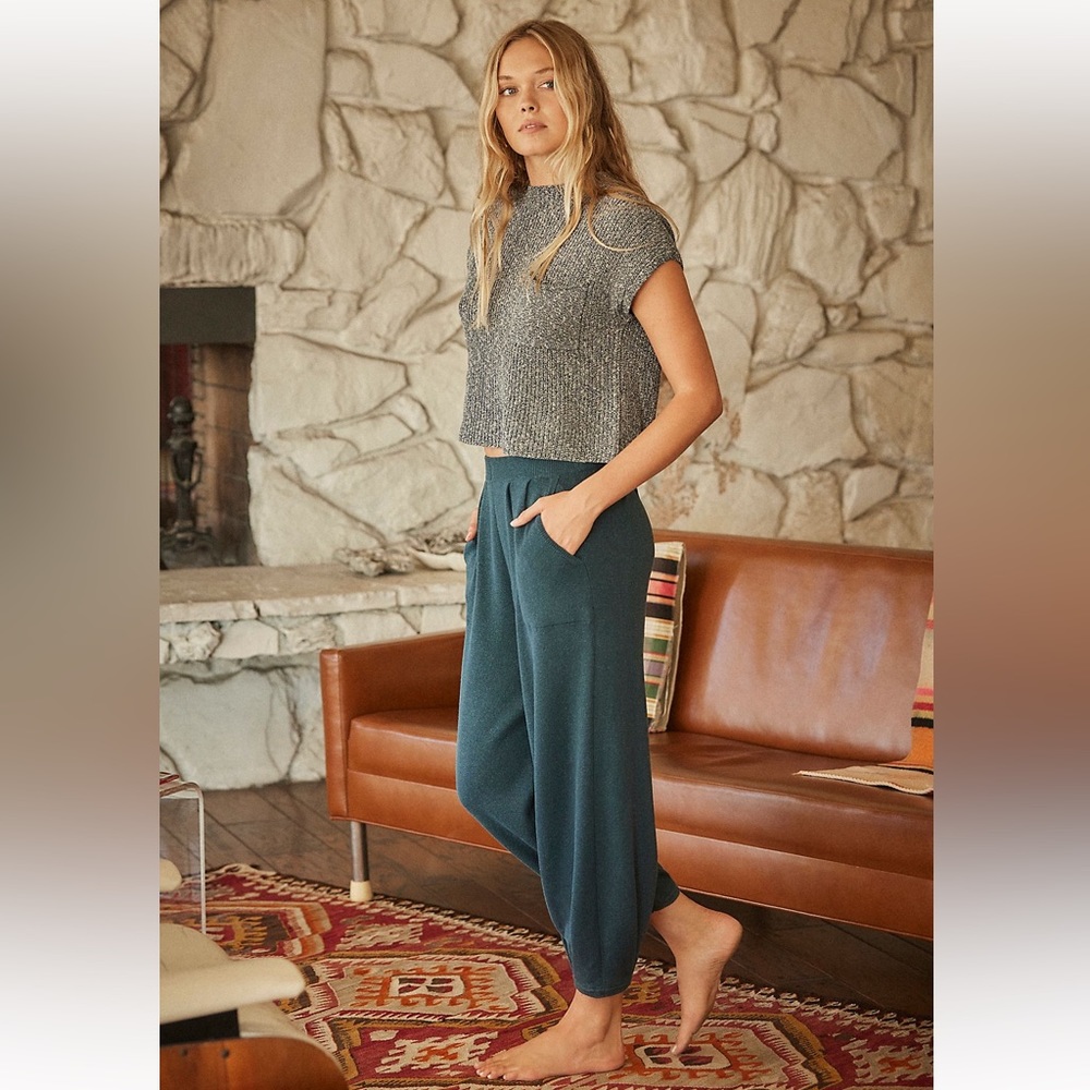 Free People Freya Sweater set Varsity Navy Combo